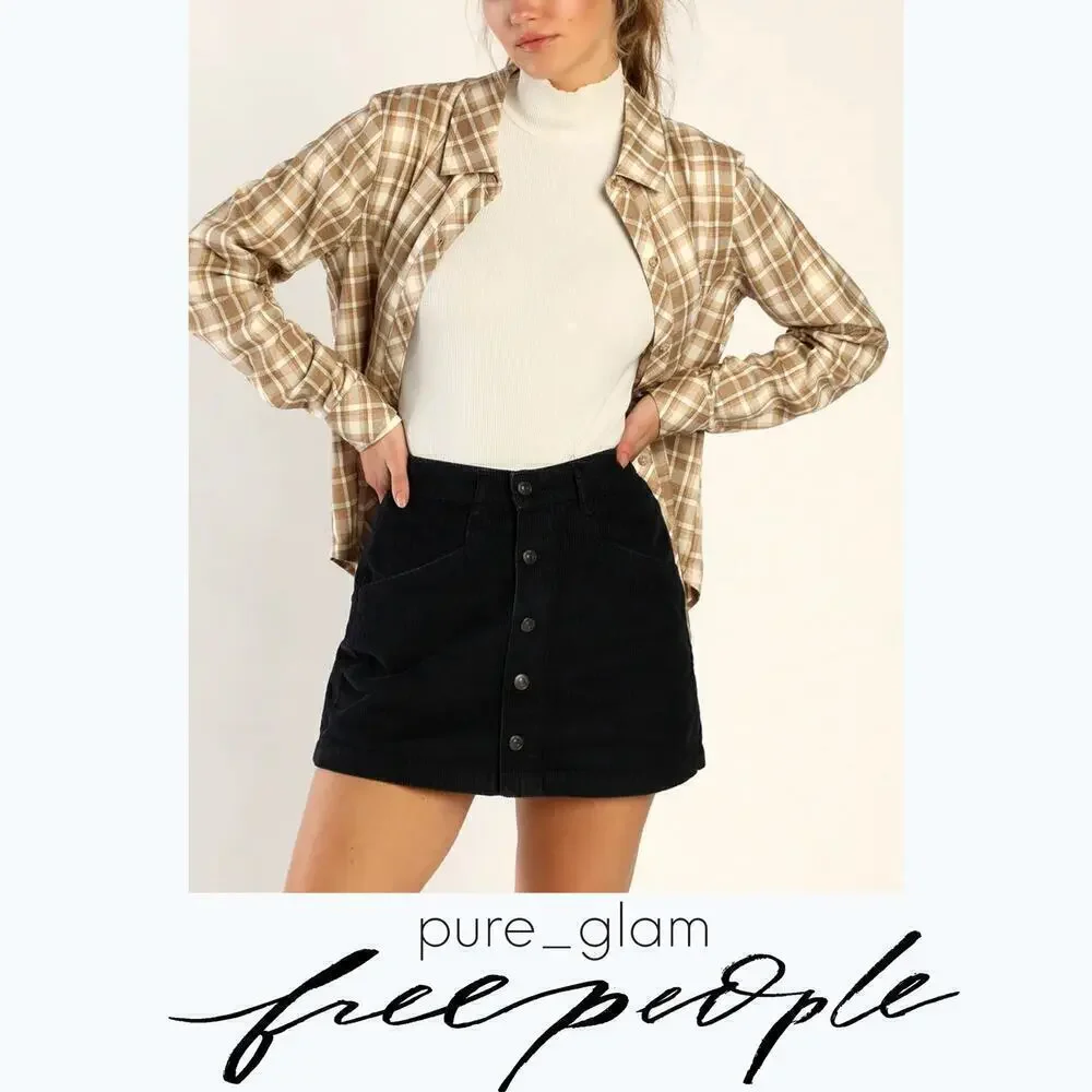 Free People corduroy mini skirt  in cotton